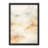 Watercolor Landscape Wall Art, Neutral Tone Painting, Beige Scenery Print, Minimalist Home Decor, Calming Artwork, Peaceful Wall Art - Tawshia